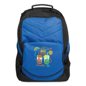 Bes Teas Shirt, Bubble Tea Bubble Milk Tea - Computer Backpack - royal blue - Front
