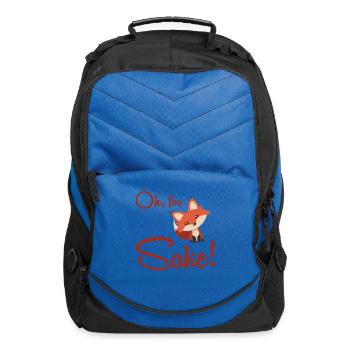 Funny, Oh For Fox Sake T-shirts. Sarcastic Pun - Computer Backpack - royal blue - Front