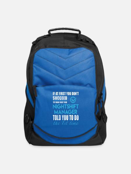 Nightshift Manager - Computer Backpack - royal blue