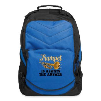 Trumpet Is Always the Answer - Computer Backpack - royal blue - Front