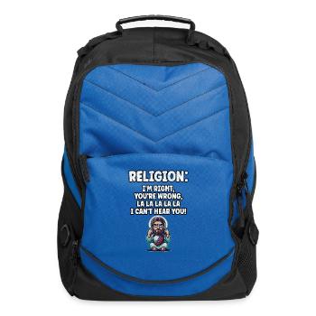 Funny Anti Religion Atheist Agnostic - Computer Backpack - royal blue - Front