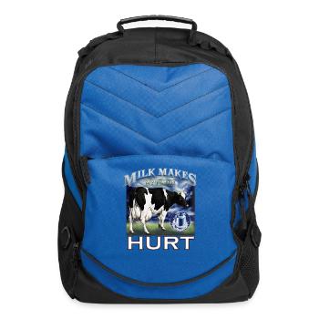 Milk Makes My Tummy Hurt Dairy Cow Funny - Computer Backpack - royal blue - Front