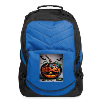 Very scary halloween shapes t-shirte - Computer Backpack - royal blue - Front