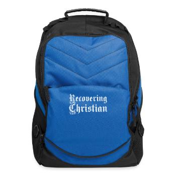 Recovering Christian - Computer Backpack - royal blue - Front