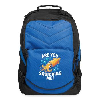Squid Pun Are You Squidding - Computer Backpack - royal blue - Front
