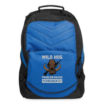 Hog Hunting Feral Pig Boar Control Wild Hog Patrol - Computer Backpack - royal blue - Front