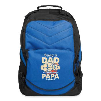 Papa Pride: Being a Dad - Computer Backpack - royal blue - Front