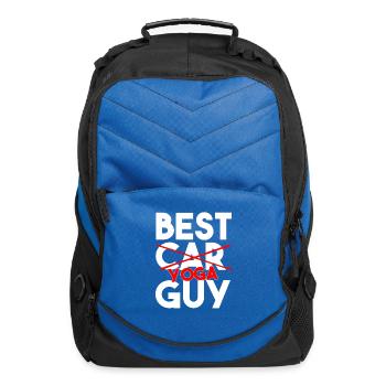 Best Yoga Guy Funny Male Yogi Workout Shirt - Computer Backpack - royal blue - Front