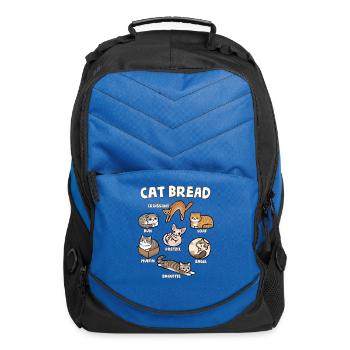 Cat Bread - Computer Backpack - royal blue - Front