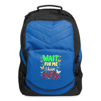 Wait For Me I Have Little Legs Runner - Computer Backpack - royal blue - Front