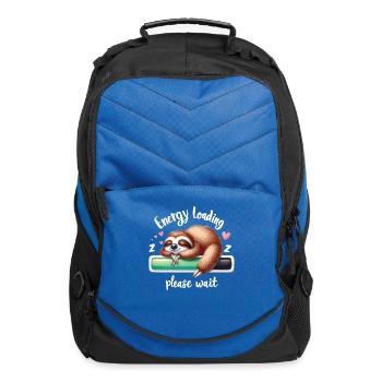 Sloth Lazy Energy Loading Please Wait - Computer Backpack - royal blue - Front