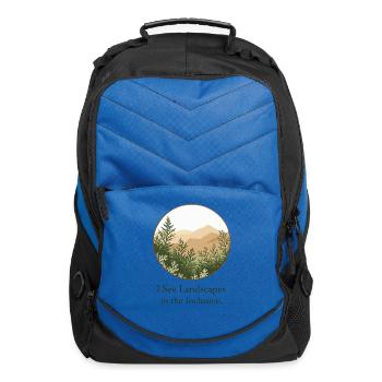Landscapes in the Inclusion Gem Humor - Computer Backpack - royal blue - Front