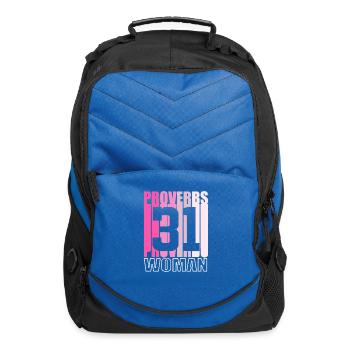 Proverbs 31 Bible Verse Religious Christian - Computer Backpack - royal blue - Front