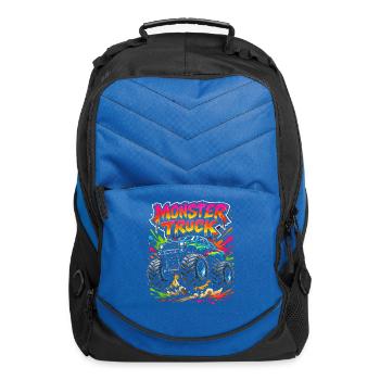 Monster Truck Neon Splash - Computer Backpack - royal blue - Front