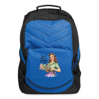 Don't Make Me Poison You Retro Housewife - Computer Backpack - royal blue - Front