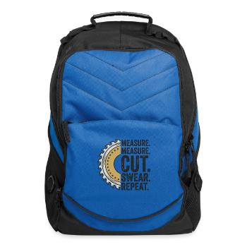 Measure Measure Cut Swear Repeat Saw Blade Shir - Computer Backpack - royal blue - Front