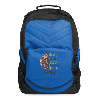 In a World Full of Grandmas Be a G-MA - Computer Backpack - royal blue - Front