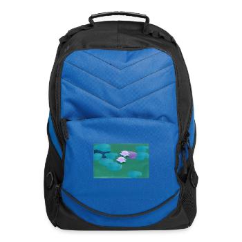 Water Lilies - Computer Backpack - royal blue - Front