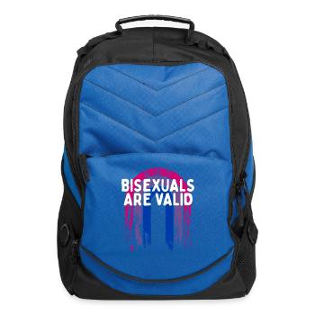 Bisexuals Are Valid Bi Positivity Bi Pride - Computer Backpack - royal blue - Front