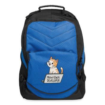 Meow Stack Developer - Computer Backpack - royal blue - Front