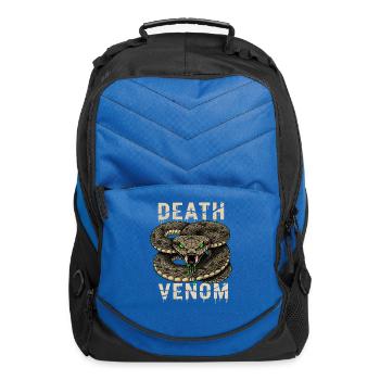 Poisonous Snake with Attitude Print - Computer Backpack - royal blue - Front