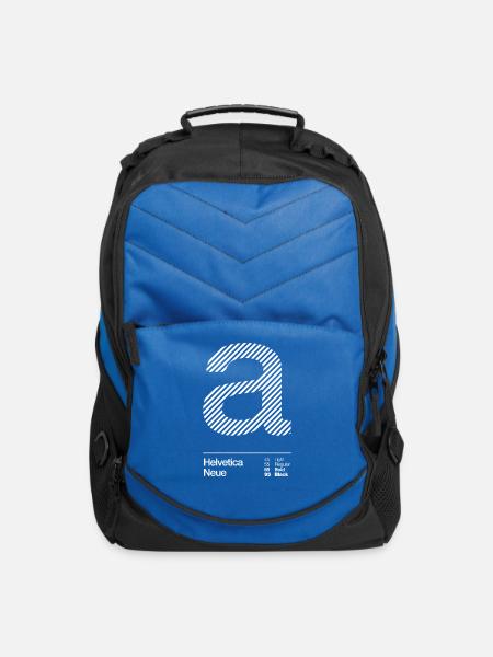 Helvetica Neue - Computer Backpack - royal blue