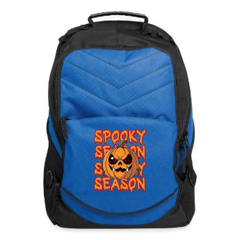 Pumpkin Spooky Halloween Season - Computer Backpack - royal blue - Front