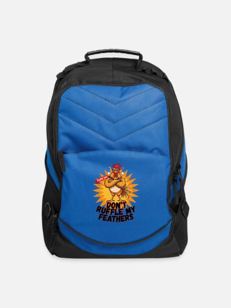 Dont Ruffle My Feathers Chick - Computer Backpack - royal blue