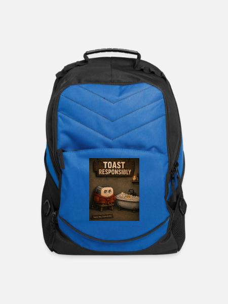 Toast Responsibly Bath Time - Computer Backpack - royal blue