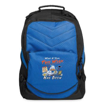 What a Year This Week Has Been | Funny Burnout Duc - Computer Backpack - royal blue - Front