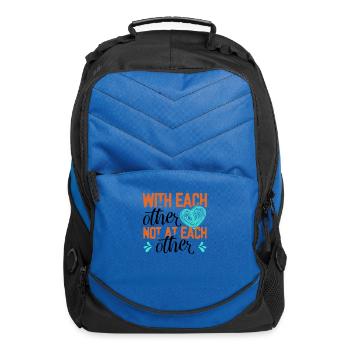 Unity With Each Other Not At Each Other Work - Computer Backpack - royal blue - Front