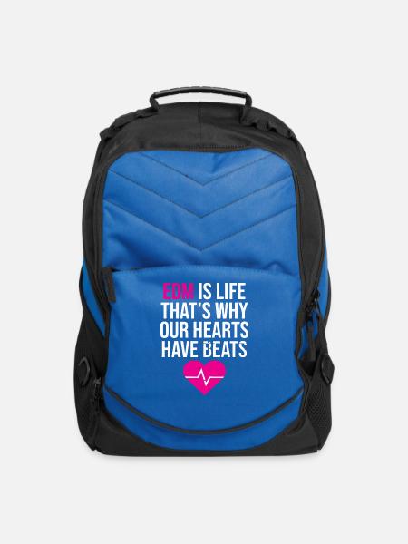 EDM is Life - Computer Backpack - royal blue