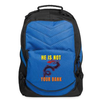 Hey bro Break 'He is Not your bank - Computer Backpack - royal blue - Front