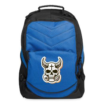 Resurrected Revenant: Easter Day Horned Skull - Computer Backpack - royal blue - Front
