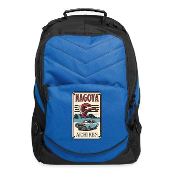 Nagoya Essence: Toyota Legacy and Culinary Delight - Computer Backpack - royal blue - Front