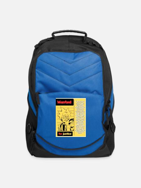 Wanted for Justice: Vigilante Portrait - Computer Backpack - royal blue