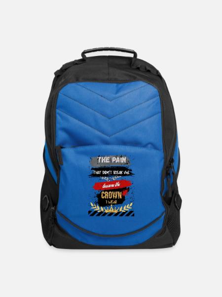 The Pain Didnt Break Me Became The Crown I Wear - Computer Backpack - royal blue