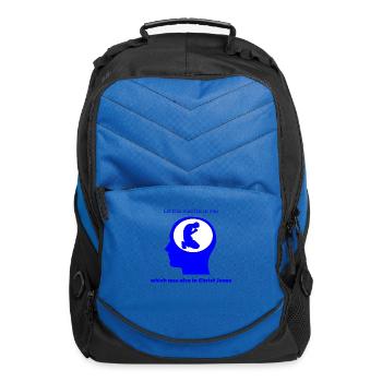 Philippians 2:5 Blue - Computer Backpack - royal blue - Front