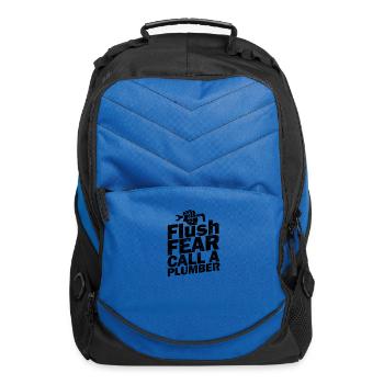 Flush fear, call a plumber - Plumber - Computer Backpack - royal blue - Front