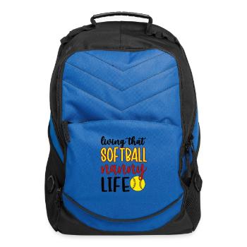 Softball Nanny Grandma Of Softball Player Nanny - Computer Backpack - royal blue - Front