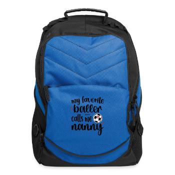 Proud Soccer Nanny Grandma Of Soccer Player Nanny - Computer Backpack - royal blue - Front