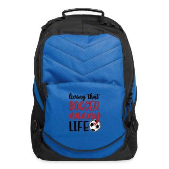 Proud Soccer Nanny Grandma Of Soccer Player Nanny - Computer Backpack - royal blue - Front