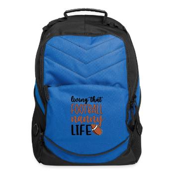 Football Nanny Grandma Of Football Player Nanny - Computer Backpack - royal blue - Front