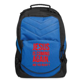 Jesus Is Coming Again - Computer Backpack - royal blue - Front