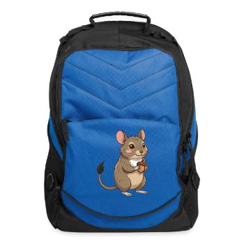 Forest brown mouse - Computer Backpack - royal blue - Front