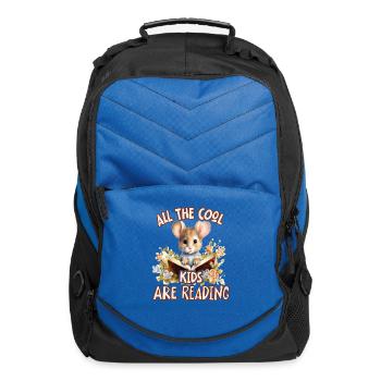 All The Cool Kids Are Reading Mouse - Computer Backpack - royal blue - Front