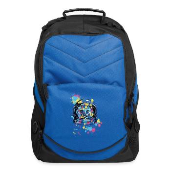 Astronaut Cat Neon Splash - Computer Backpack - royal blue - Front