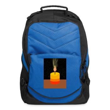 Gradient Candle Glow on Starry Night - Computer Backpack - royal blue - Front