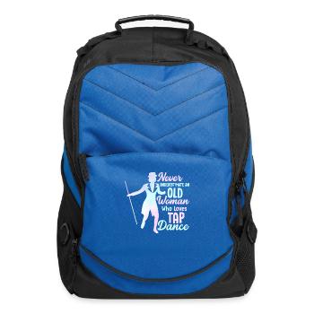 Never Underestimate An Old Woman Who Loves Tap Dan - Computer Backpack - royal blue - Front