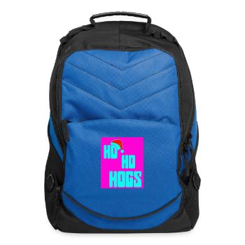 Ho Ho Hogs T Shirt - Computer Backpack - royal blue - Front